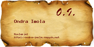 Ondra Imola névjegykártya